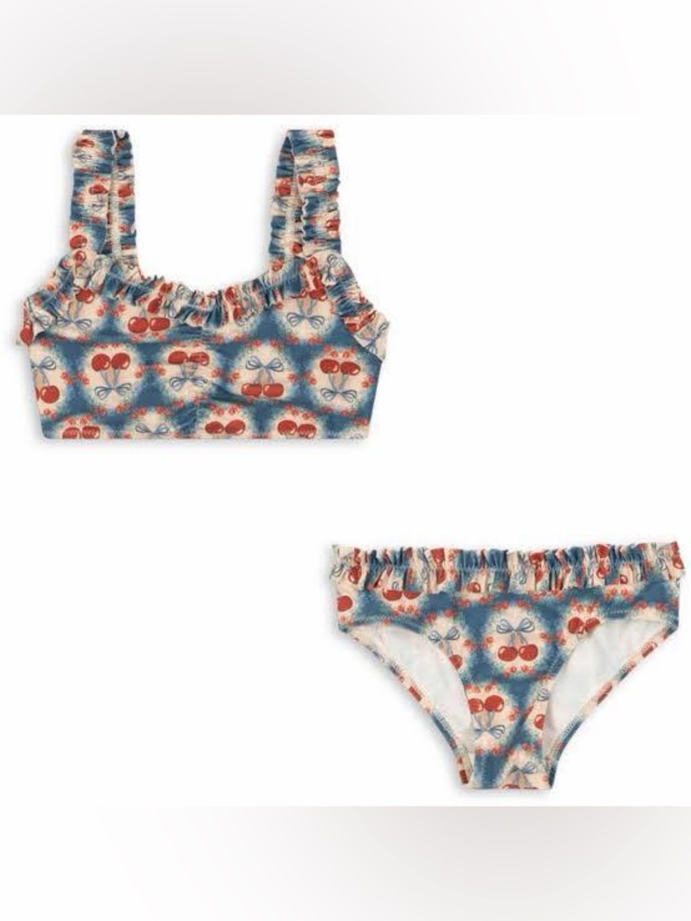 NWT Konges Sløjd Cherry Bow Blue Maya Bikini Grs 2PC Multiple Sizes